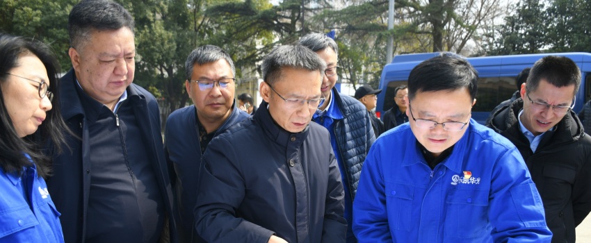 集團(tuán)公司黨組成員、總會(huì)計(jì)師陳林到樂(lè)凱華光調(diào)研